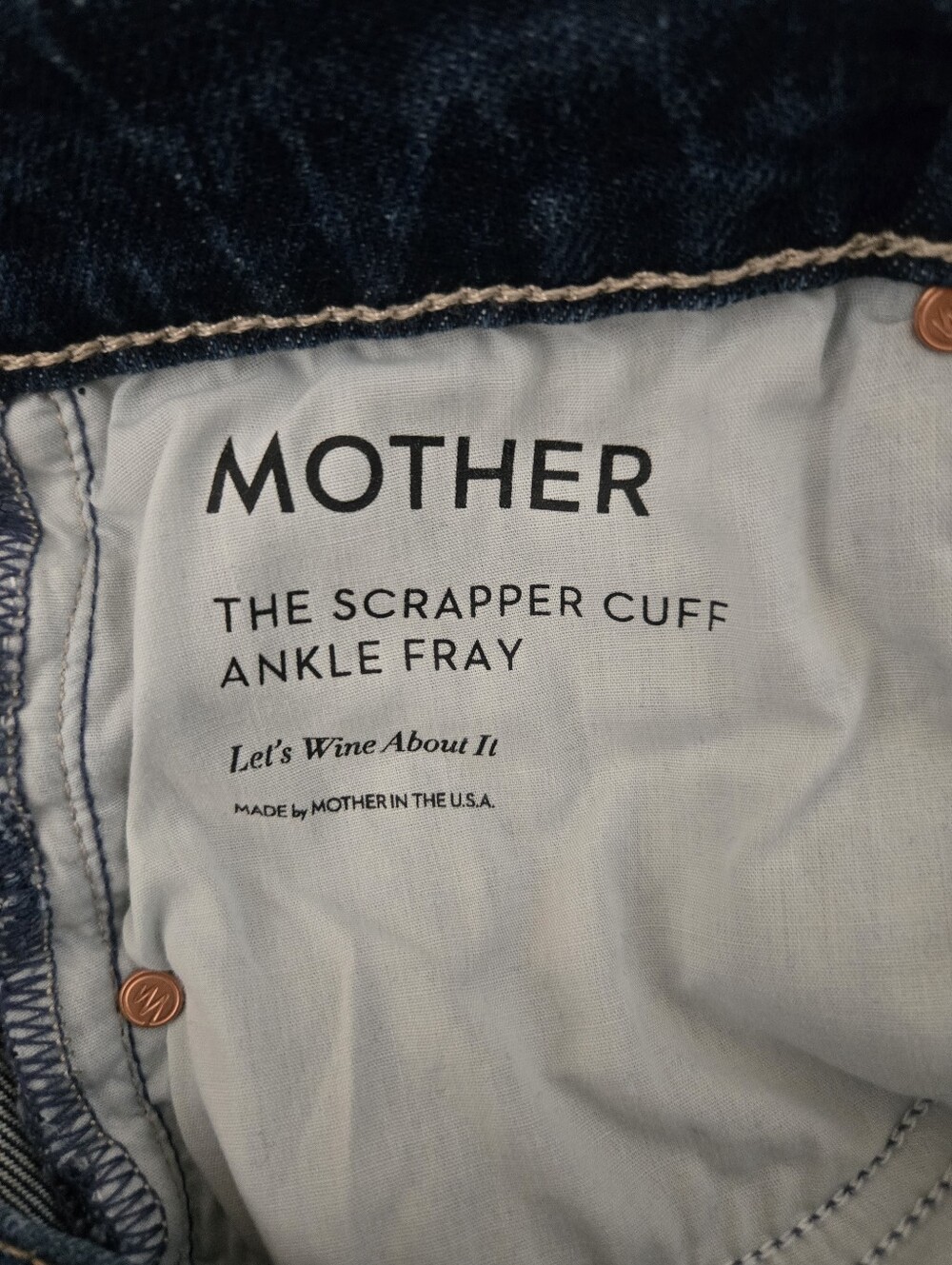 MOTHER Denim "The Scrapper Cuff Ankle Fray" Jeans Size 24 - Picture 6 of 11